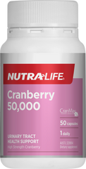 Nutralife Cranberry Bladder Capsules 50,000 for Optimal Urinary Health Bladder Health,Cranberry Extract 50000mg,Nutralife Cranberry Capsules,optimized,Urinary Health Supplements