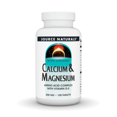 Source Naturals Calcium and Magnesium 100 Tablets