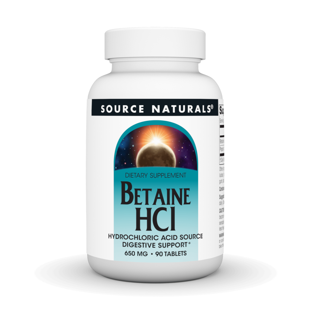 Source Naturals Betaine HCL 90 Tablets