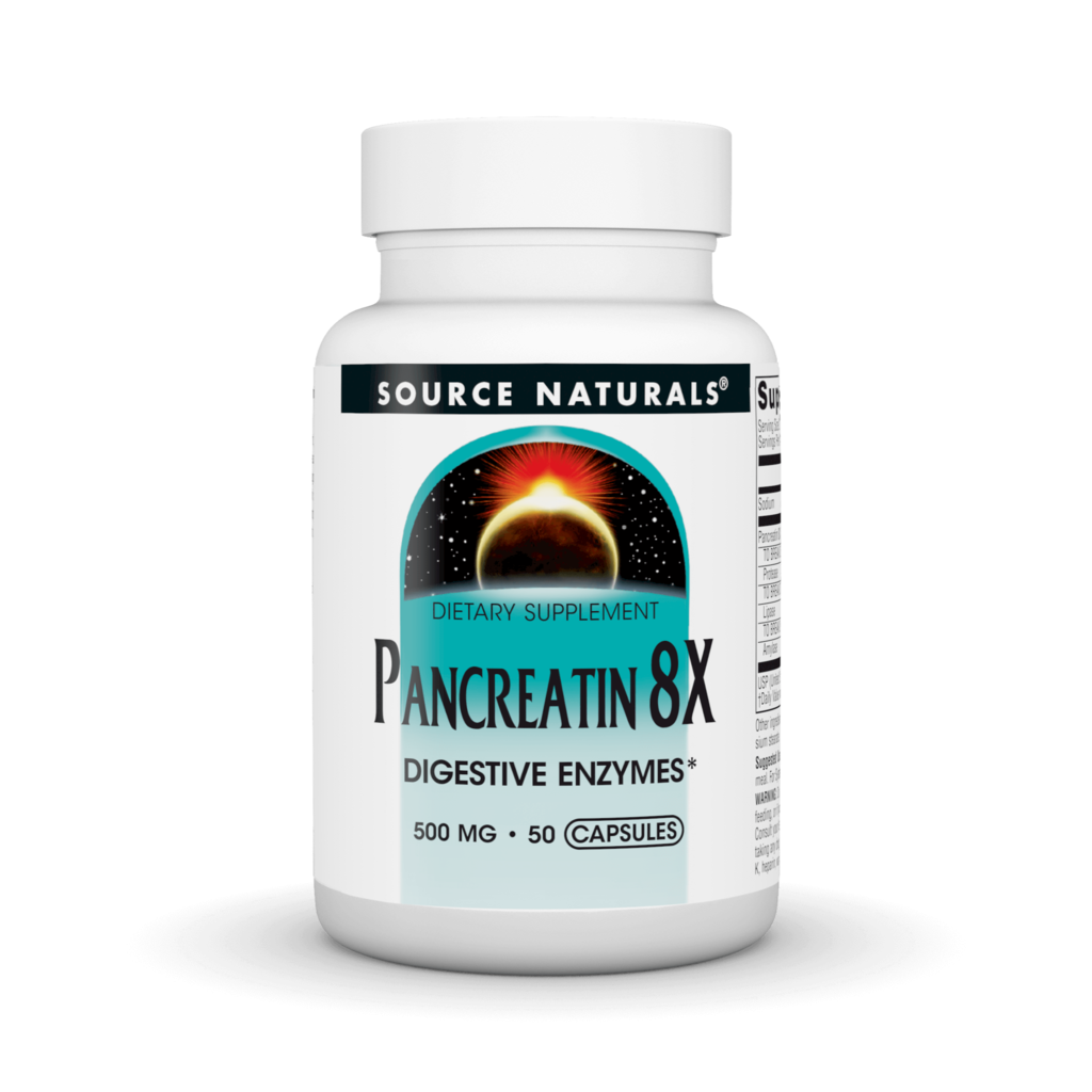 Pancreatin 8X 500mg 50 Capsules