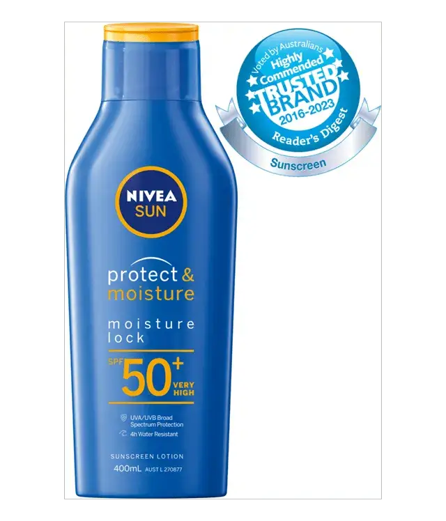Nivea Sun SPF 50+ Protect & Moisture Lotion Very High UV Protection & Moisturising Sunscreen Lotion 400 ml