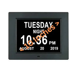 10" Digital Calendar Day Clock - for Dementia and Alzheimer’s Patients (Black)