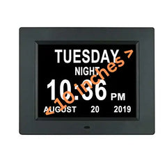 10" Digital Calendar Day Clock - for Dementia and Alzheimer’s Patients (Black) Alzheimer’s,Alzheimer’s Patients,Audio & Visual Alerts Pill Dispenser,Audio & Visual Alerts Pill Management,Automatic Pill Dispenser,Dementia Patients,Home Medication,Home