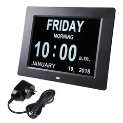 10" Digital Calendar Day Clock - for Dementia and Alzheimer’s Patients (Black)
