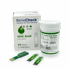 BENECHECK Uric Acid Strips Self-Testing 25 Strips Home Use