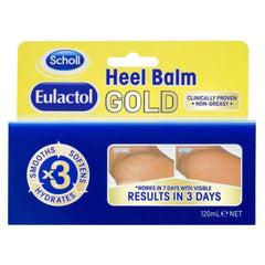 Scholl Eulactol Heel Balm Gold 120 ml balm,Clear gel,cracked heels,cracked skin,designed not to slip in shoe,discreet design,dry heels,dry skin,Eulactol Heel Balm Gold 120 mL,Feet Cushions,Feet Heel Cushions,Fits comfortably,Fits comfortably in Shoes,GelA
