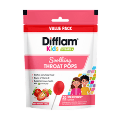 Difflam Kids Soothing Throat Pops Strawberry 20 Pack