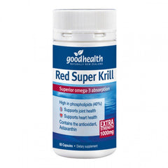 Good Health Red Krill Oil Capsules with Astaxanthin 1000mg, 60 Count Dietary Supplement, Supports Heart Health