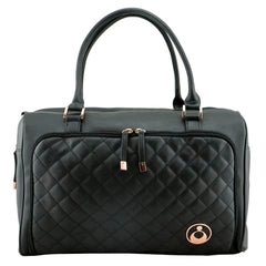 DOUBLE ZIP SATCHEL EBONY