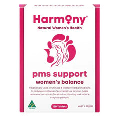 Harmony PMS Support Women's Balance Relieves PMS Symptoms Balances Menstrual Cycle Herbal Supplement 120 Tablets
