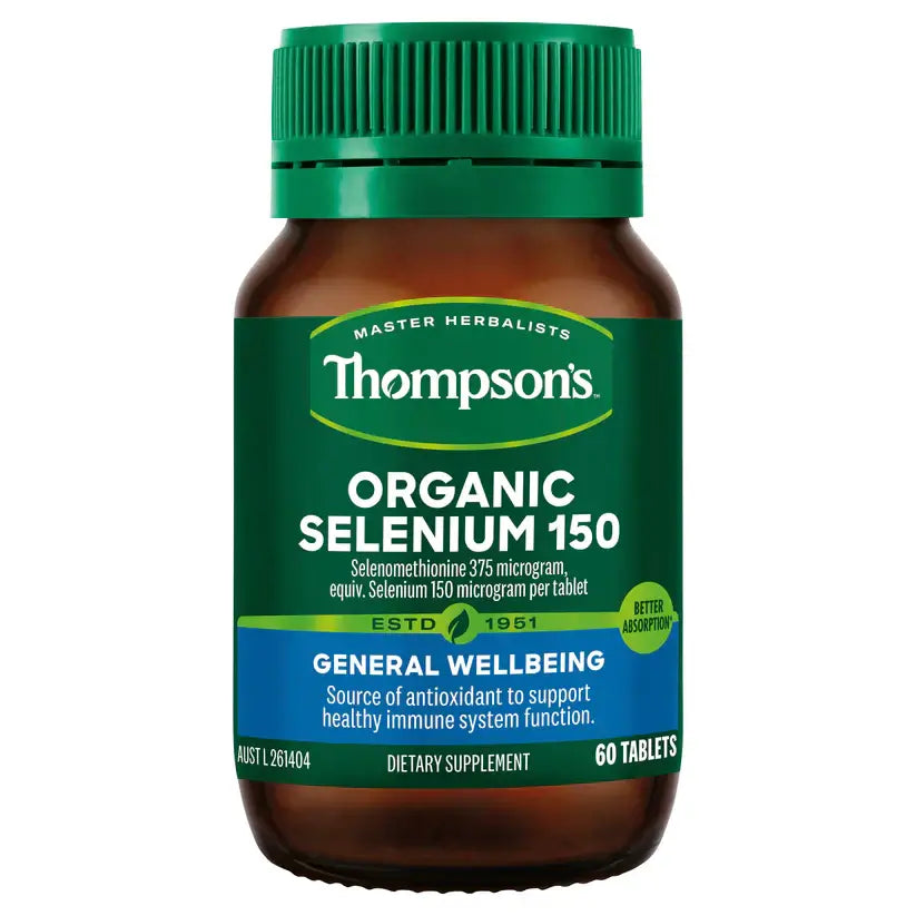 Thompson‘s Selenium 150mcg 60 Tablets cheaper than bargain chemist,cheaper than chemist warehouse,cheaper than pharmacy direct,covid,issues,organic zinc,thompsns organic zinc,thompsons,zinc