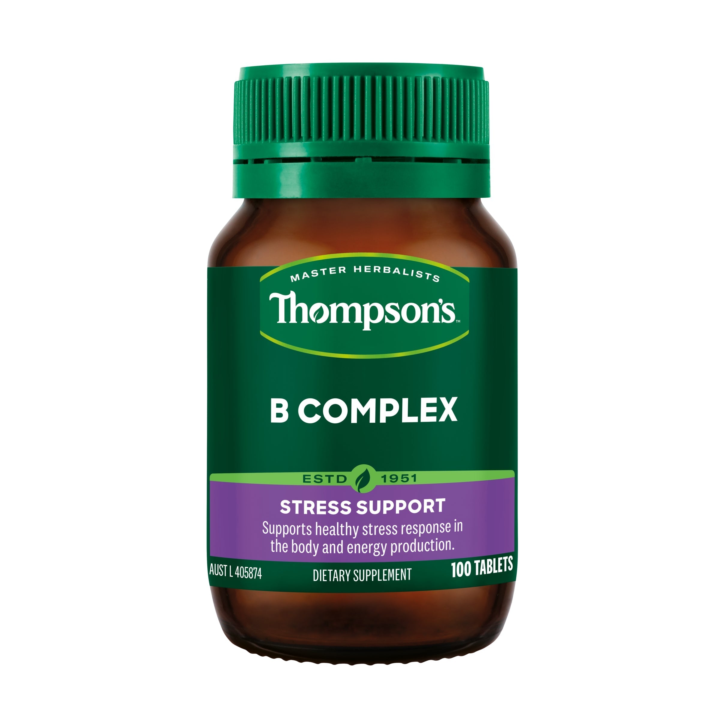 Thompson's B Complex Vitamin B Complex Tablets 100's