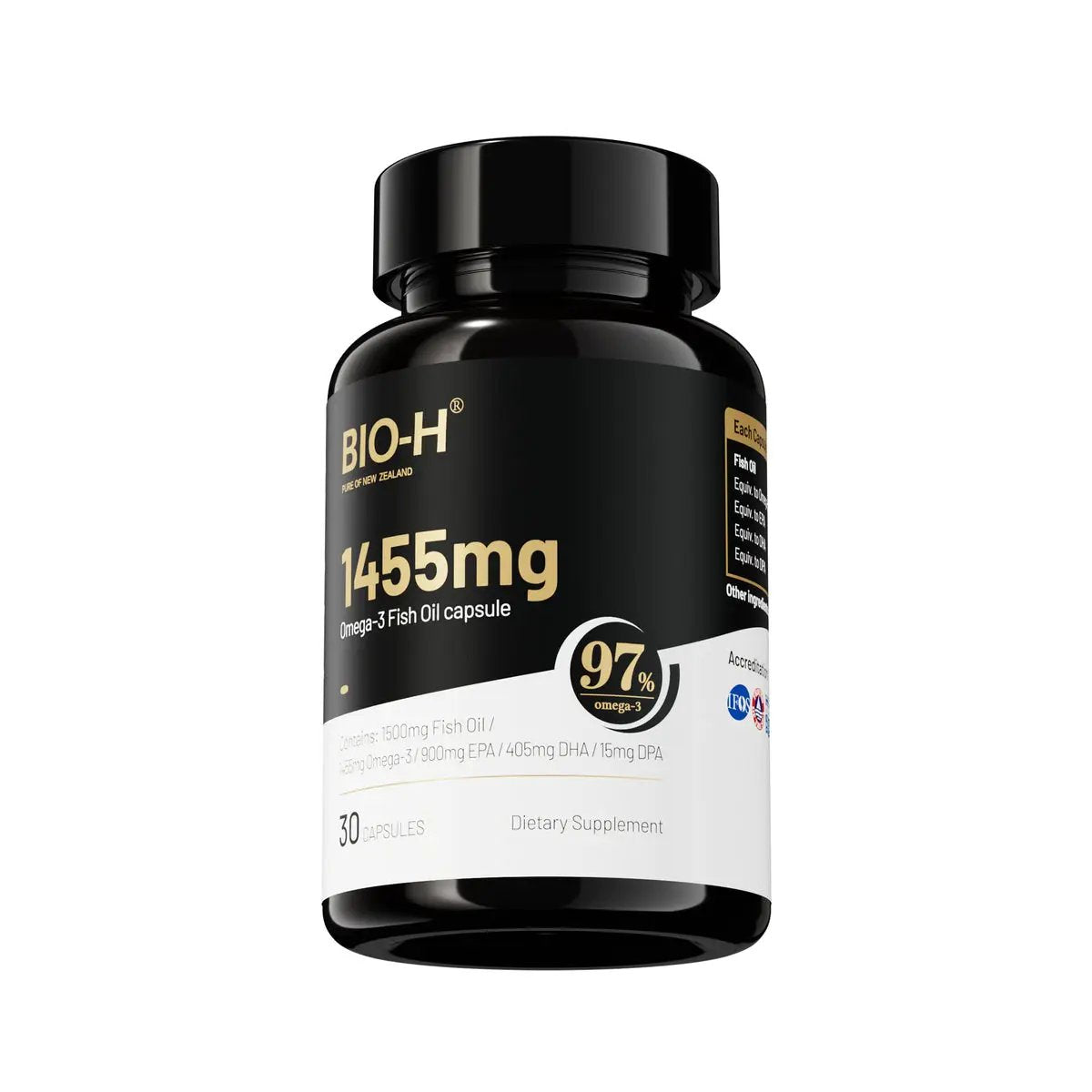 BIO-H Omega-3 Fish Oil 1455mg 30 Capsules