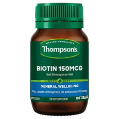 Thompson's Biotin 150mcg 100 Tablets cheaper than bargain chemist,cheaper than chemist warehouse,cheaper than pharmacy direct,covid,issues,organic zinc,thompsns organic zinc,thompsons,zinc