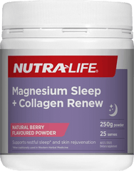 Nutralife Magnesium Sleep + Collagen Renew 250gm collagen,issues,magnesium,nutralife