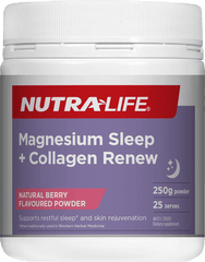 Nutralife Magnesium Sleep + Collagen Renew 250gm collagen,issues,magnesium,nutralife