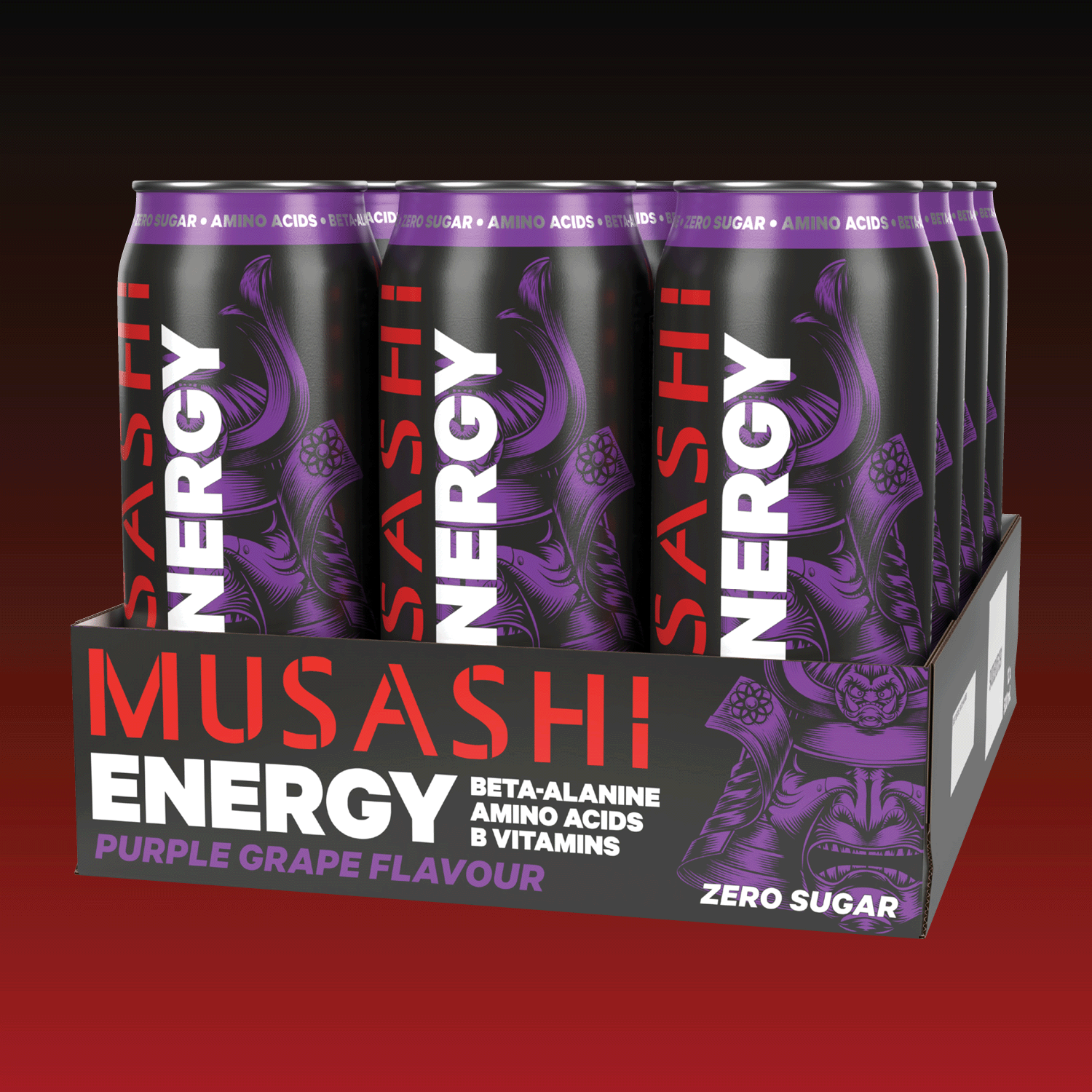 Musashi Energy Drink Purple Grape 12 x 500ml – Sports Energy Drink Can
