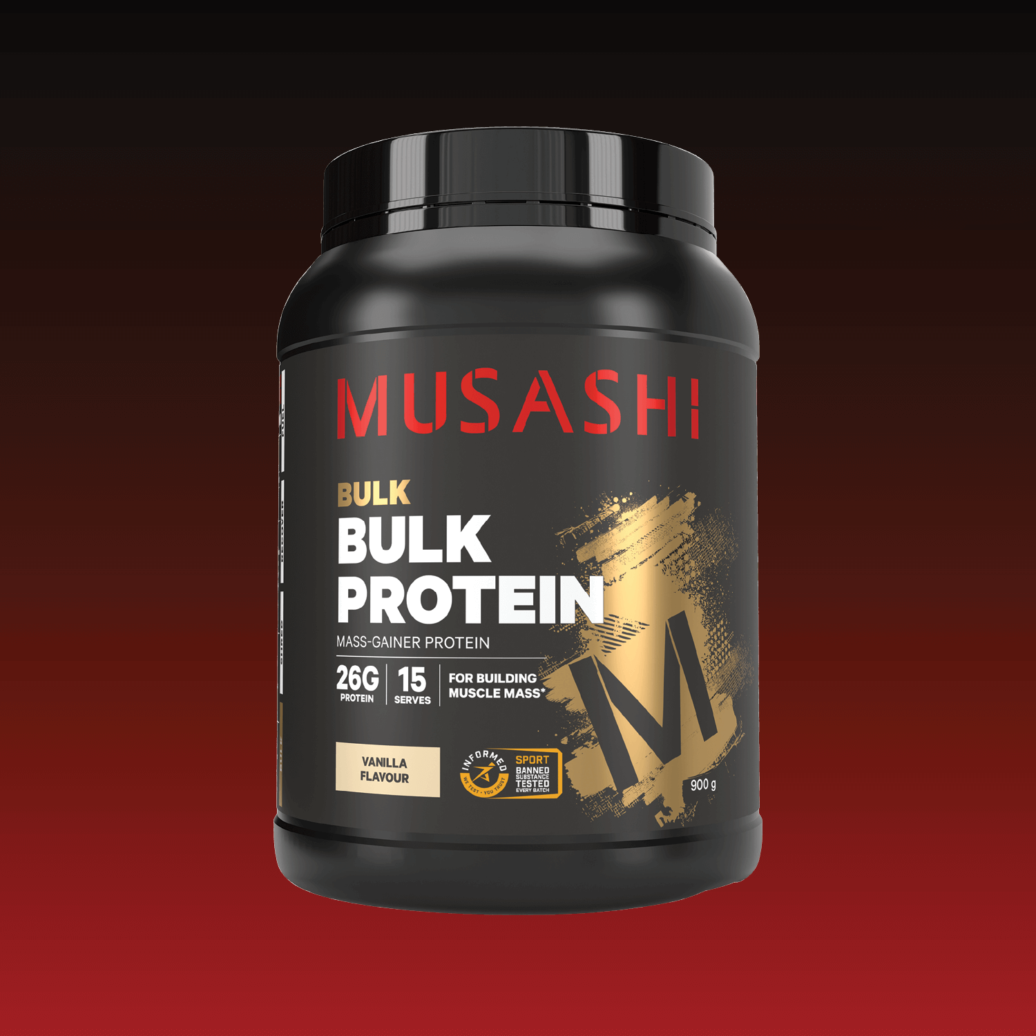 Musashi BULK Protein Vanilla 900g – Muscle Building Protein Powder
