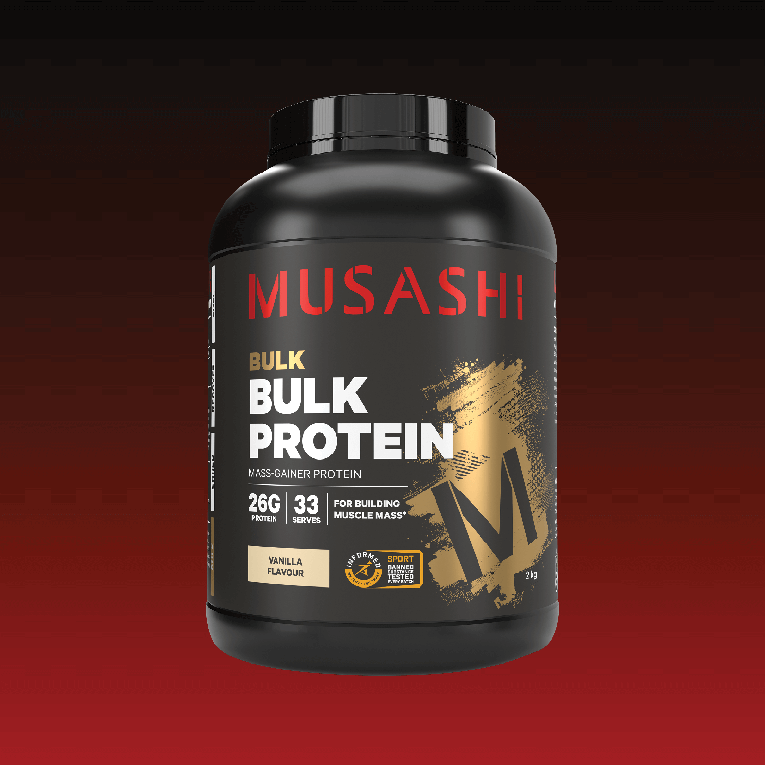 Musashi BULK Protein Vanilla 2kg – Muscle Building Protein Powder
