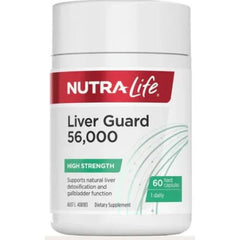 Nutralife Liver Guard 56,000 High Strength Liver Support Capsules For Detoxification And Digestive Health 60 Capsules