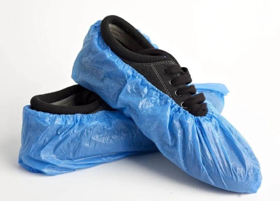 Advance® Disposable Plastic Shoe Covers Blue Color,excellent contamination prevention,footwear,issues,Lightweight and comfortable,One size fits all,work environment.