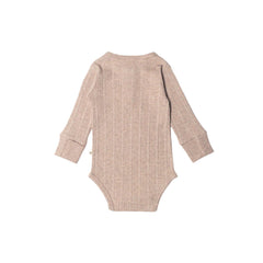 Woolbabe Daydream Long Sleeve Henley Bodysuit back view