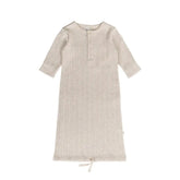 Woolbabe Daydream Henley Gown Natural Marl