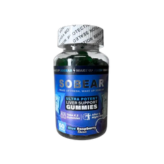 SOBEAR Hangover Gummies Ultra Potent Liver And Electrolyte Support Dietary Supplement 60 Count Bottle