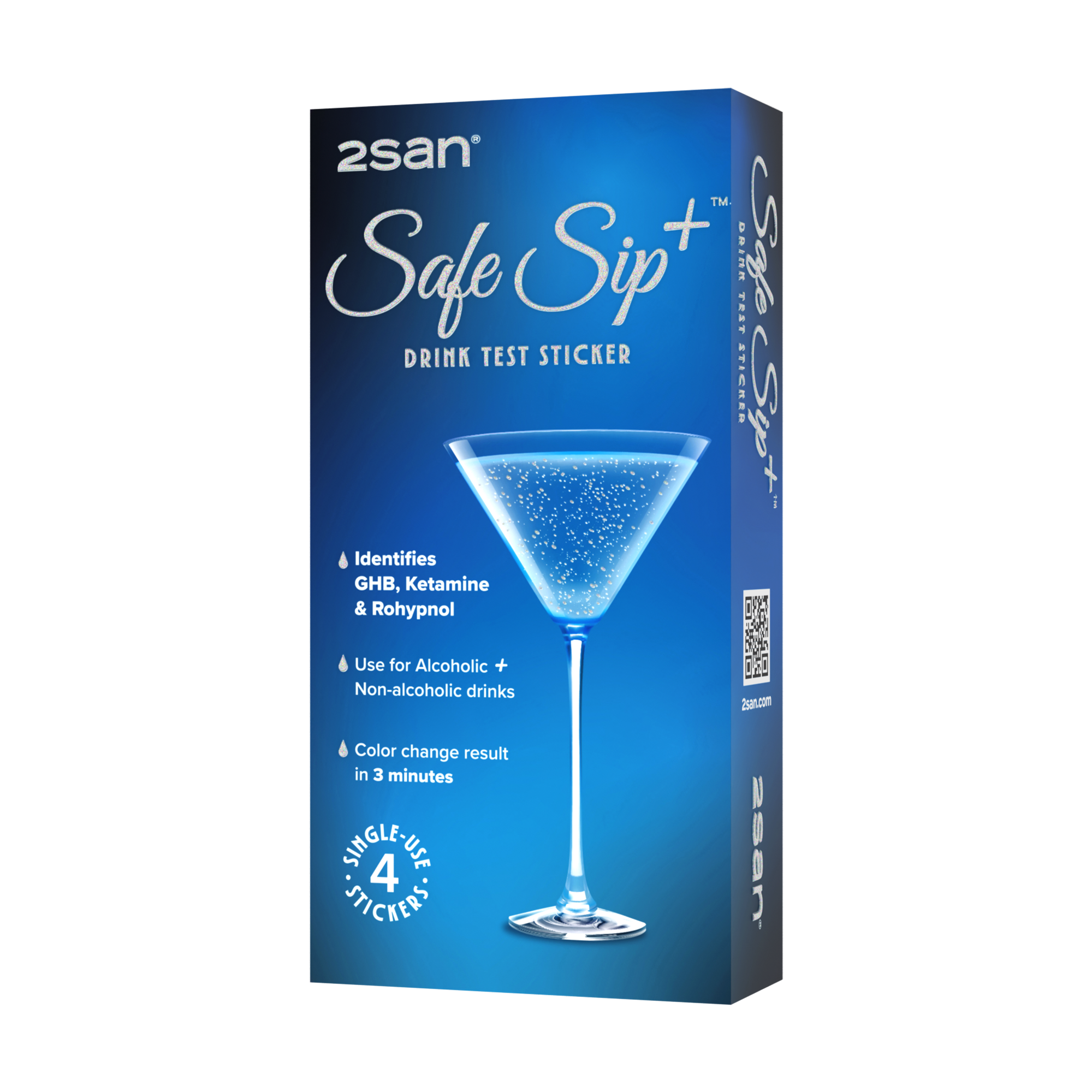 2San Safe Sip+™ Drink Test Sticker