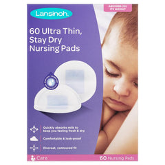 Lansinoh Ultra Thin Nursing Pad 60s BLUE LOCK,DRY NURSING PADS,Holds 20x weight in moisture,issues,ultra thin,Waterproof design