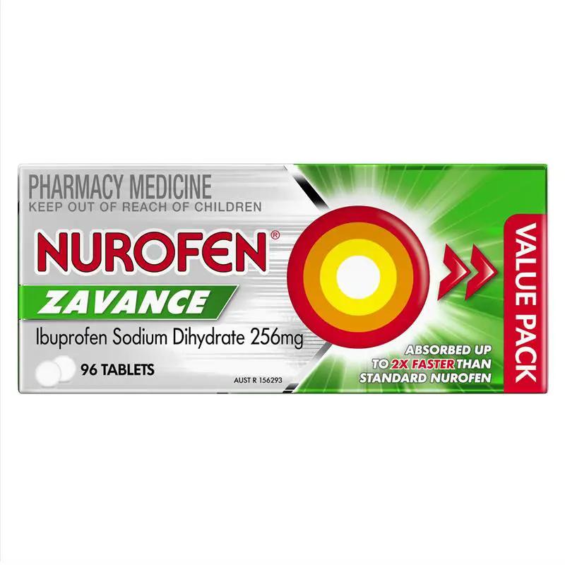 Nurofen Zavance Tablets 96 Pack – Fast-Absorbing Ibuprofen Value Size