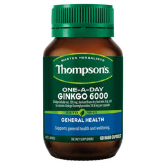 Thompsons Ginkgo Biloba Extract 6000mg 60 Capsules