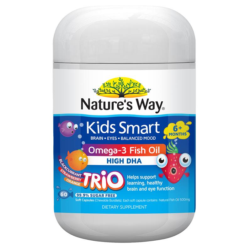 Nature's Way Kids Smart Omega-3 Fish Oil Trio 60 Burstlets