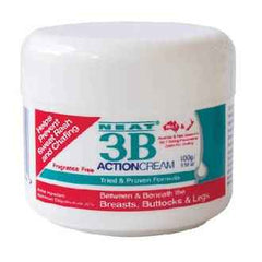 Neat 3B Action Cream 100g - sweat rash cream for chafing relief in a white container.