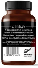 Dahlia4 Natural Glucose Support Advanced liver support,ageing,Andropausal men,anti-angiogenic and neuroprotective functions,anti-inflammatory,antioxidant,antioxidant Digestion gallbladder liver function,antioxidant defences,Antioxidants Bone & Joint Infla