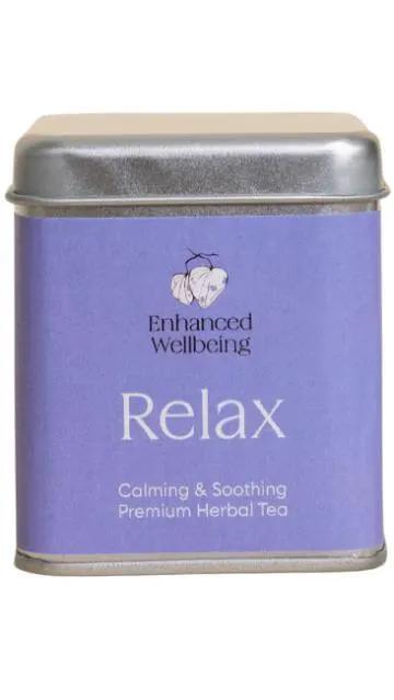 Enhanced Wellbeing Relax Premium Herbal Tea - Calming & Soothing Advanced liver support,ageing,Andropausal men,anti-angiogenic and neuroprotective functions,anti-inflammatory,anti-stress herbal tea,antioxidant,antioxidant Digestion gallbladder liver funct