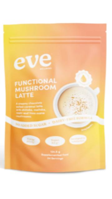 Eve Functional Mushroom Latte Advanced liver support,ageing,Andropausal men,anti-angiogenic and neuroprotective functions,anti-inflammatory,anti-stress herbal tea,antioxidant,antioxidant Digestion gallbladder liver function,antioxidant defences,Antioxidan