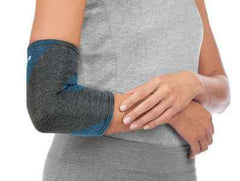Mueller Fir 4-way Stretch Elbow Support FAR INFRARED POLYESTER 22%,Helps provide support and compression to the elbow.,NYLON 12%,POLYESTER 28%,SPANDEX 38%