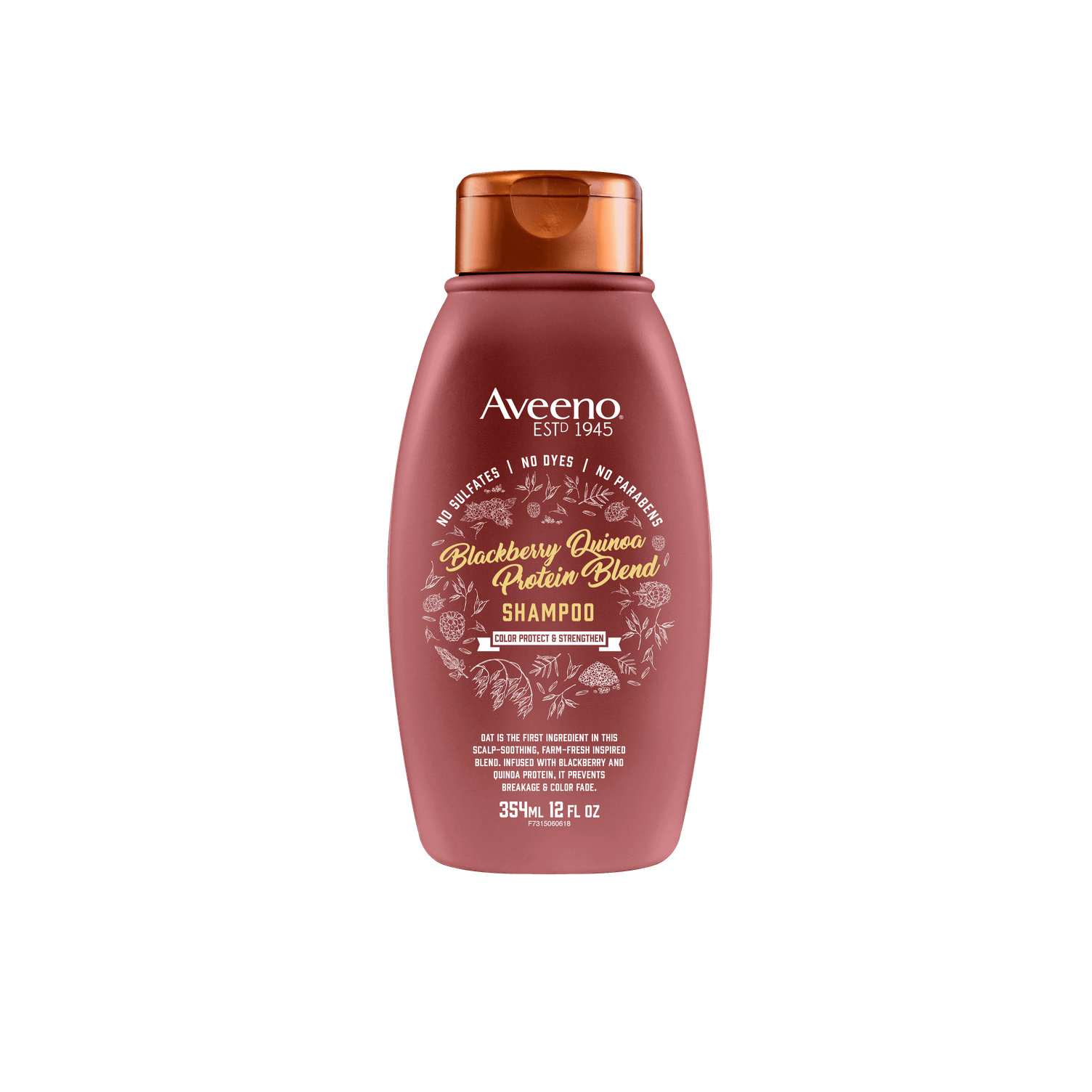 Aveeno Blackberry Quinoa Protein Blend Shampoo 354ml aveeno,blackberry shampoo,haircare,issues,quinoa shampoo,shampoo