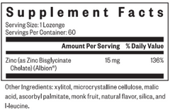 Seeking Health Zinc Lozenge Supports Healthy Zinc Levels and Immune Support Dietary Supplement (60 Lozenges)