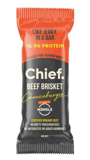 Chief Nutrition Beef Brisket Bar Cheezeburger High Protein Protein Bar