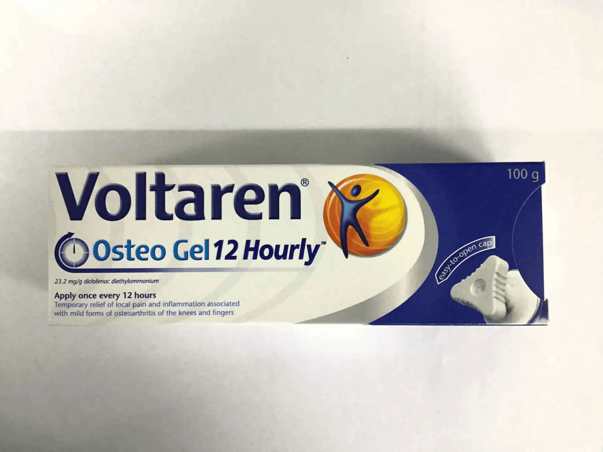 Voltaren Osteo Gel 100g for effective pain relief for joint and muscle discomfort in a 12-hour formula.