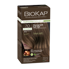 Biokap Nutricolor Delicato Rapid 7.0 Natural Medium Blond Permanent Hair Dye biokap,hair dye,issues,naural hair color