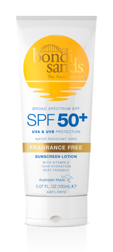 Bondi Sands SPF 50+ Fragrance Free Body Sunscreen Lotion 150ML bondi sands,issues,sun,sun care,sunscreen