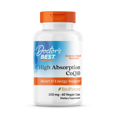 Doctor's Best High Absorption CoQ10 200mg 60 Veggie Caps