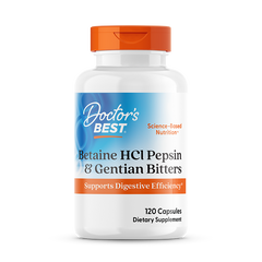 Doctor's Best Betaine HCL Pepsin & Gentian Bitters 120 Caps