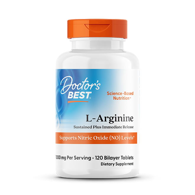 Doctor's Best L-Arginine Sustained Release 500mg 120 Tablets