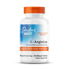 Doctor's Best L-Arginine Sustained Release 500mg 120 Tablets