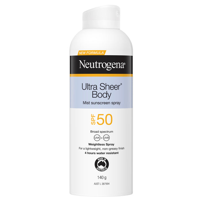 Neutrogena® Ultra Sheer Body Mist SPF 50 140g issues,Neutrogena® Ultra Sheer Body Mist SPF 50 140g
