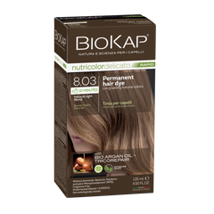 Biokap Nutricolor Delicato Rapid 8.03 Natural Light Blond Permanent Hair Dye biokap,hair dye,issues,naural hair color
